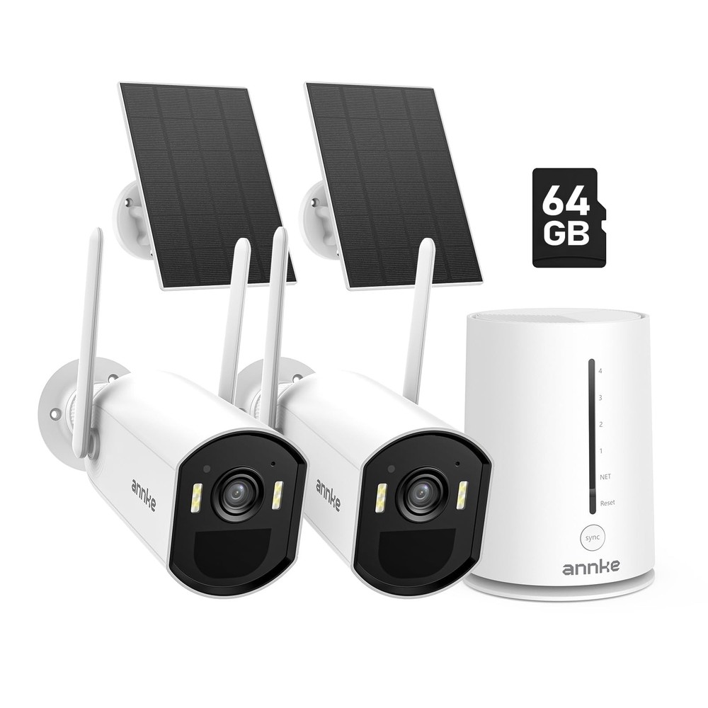 5MP Solar Wireless Security Camera Outdoor,Surveillance Home System,4CH and 2...