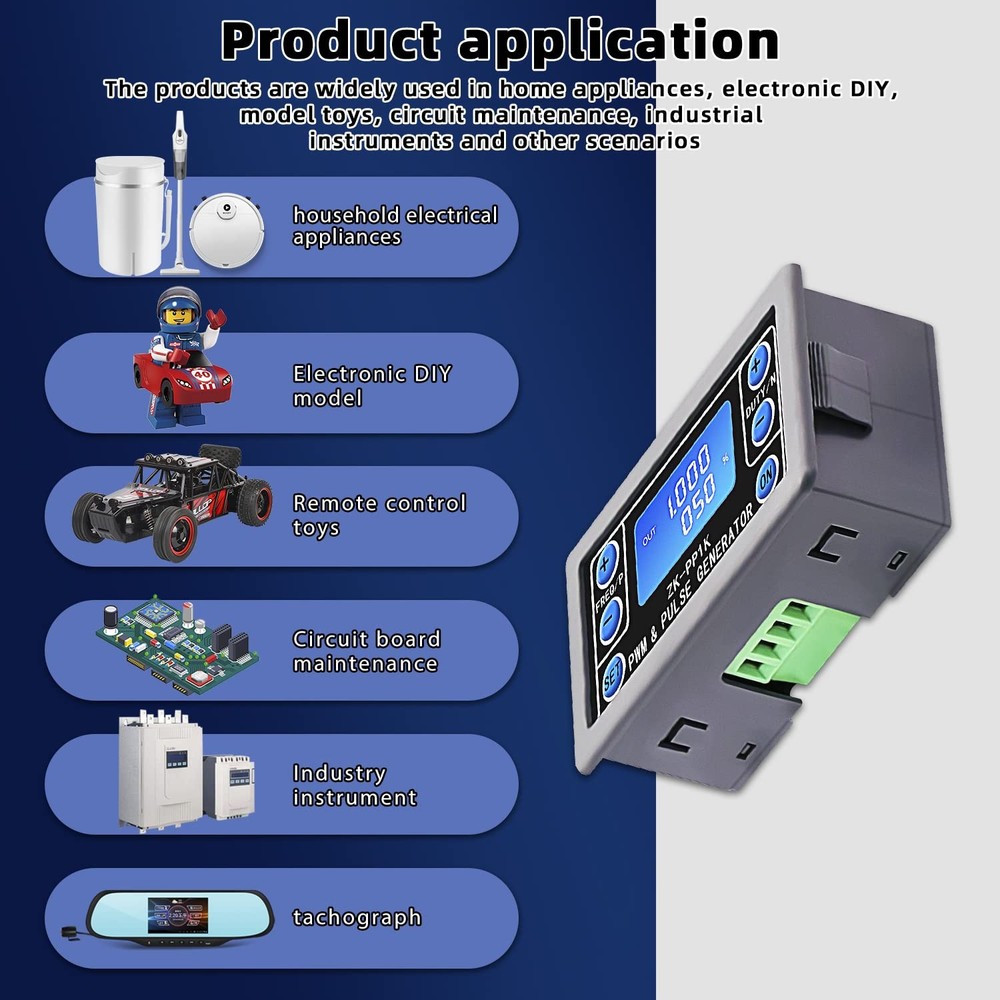 CenryKay Pwm Signal Generator,Dual Mode Function Frequency Generator Adjustab...