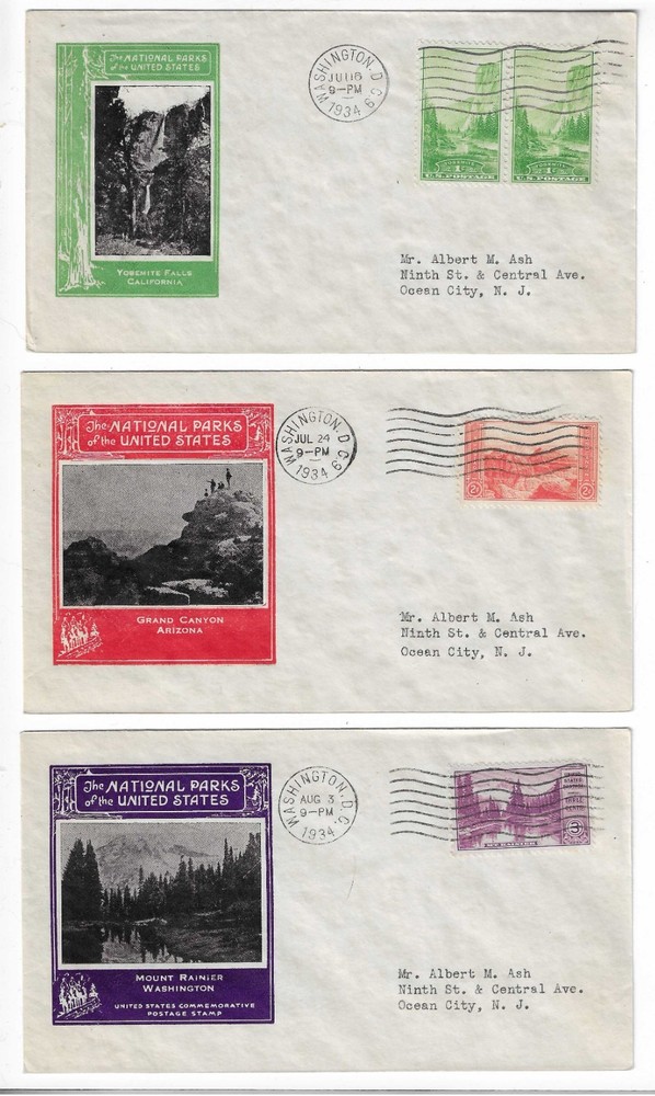FDC's  #740-49    National Parks   --  Ioor  --  DC cxls