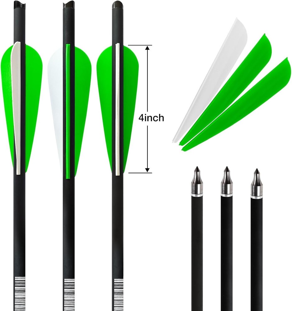 Carbon Crossbow Bolts 12 Pack - Enhanced Consistency & Protective Packaging