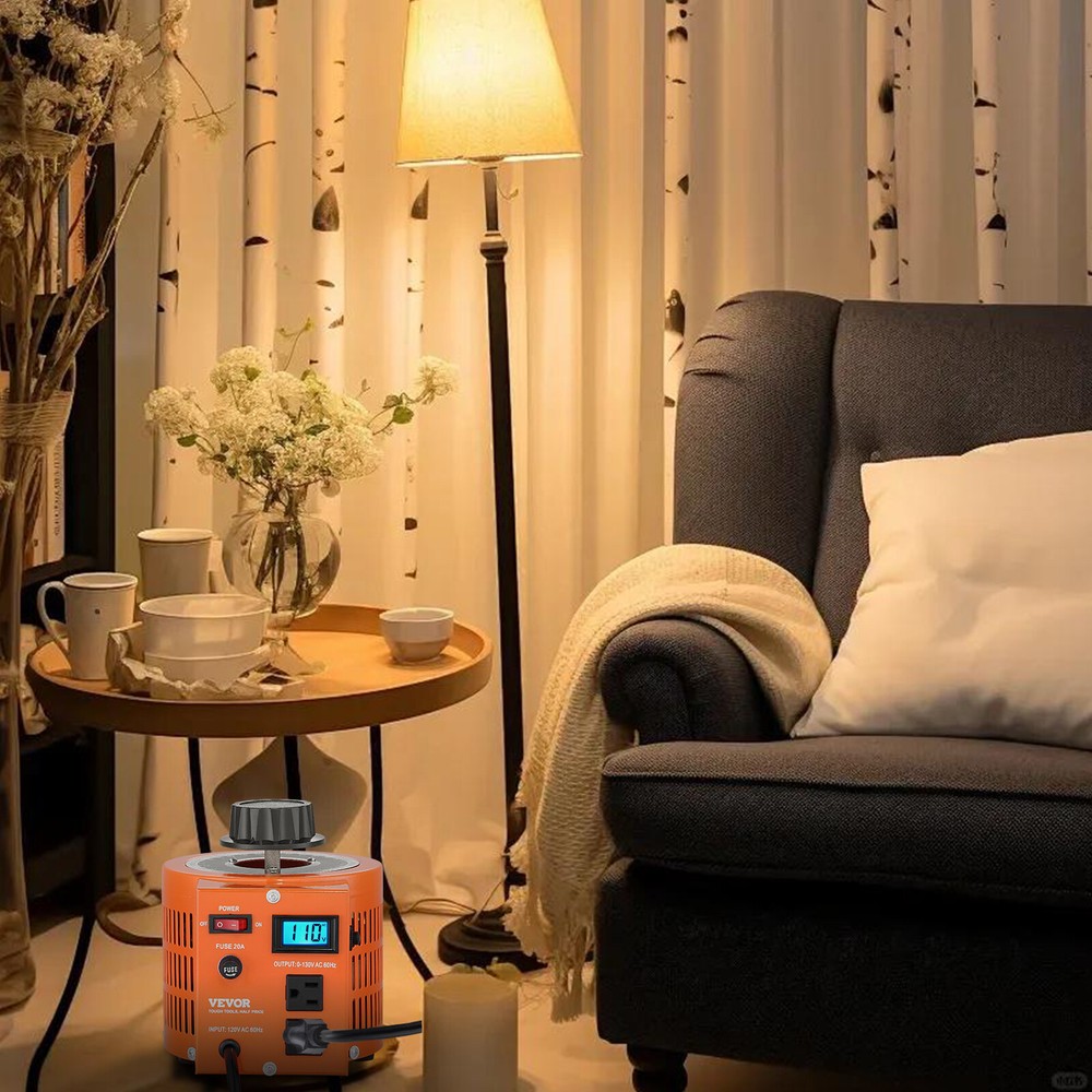 VEVOR Bench Top 20 Amp Variable Auto Transformer with LCD Digital Display