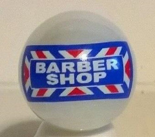 Barber Shop 1" Glass Logo Marble