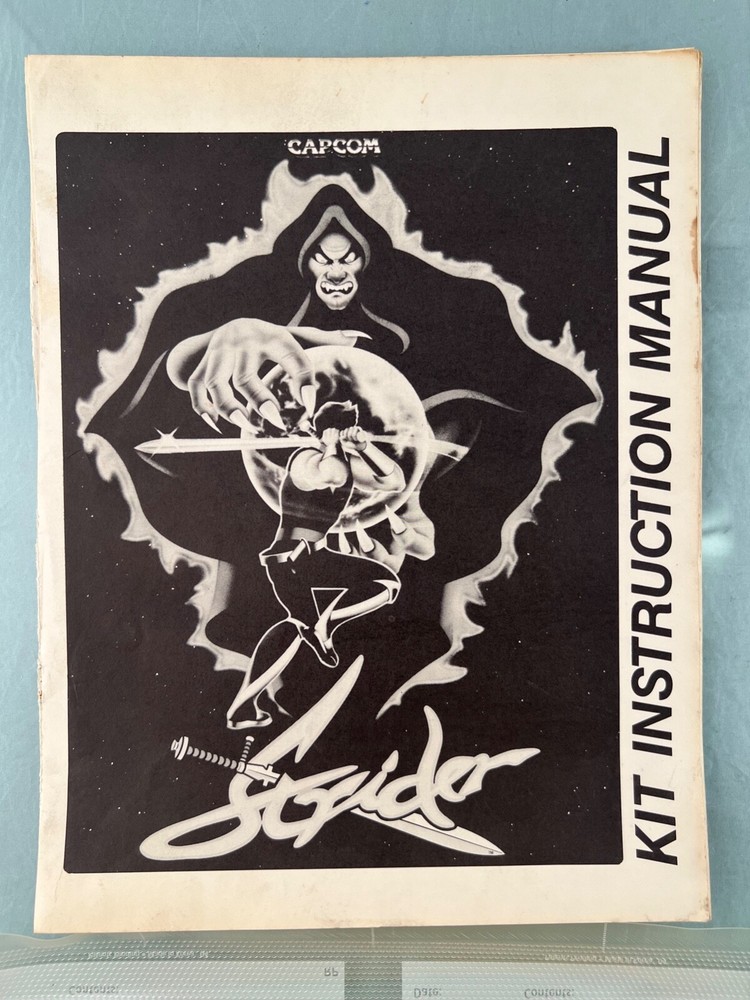 Strider Arcade Kit Instruction Manual New Game Package