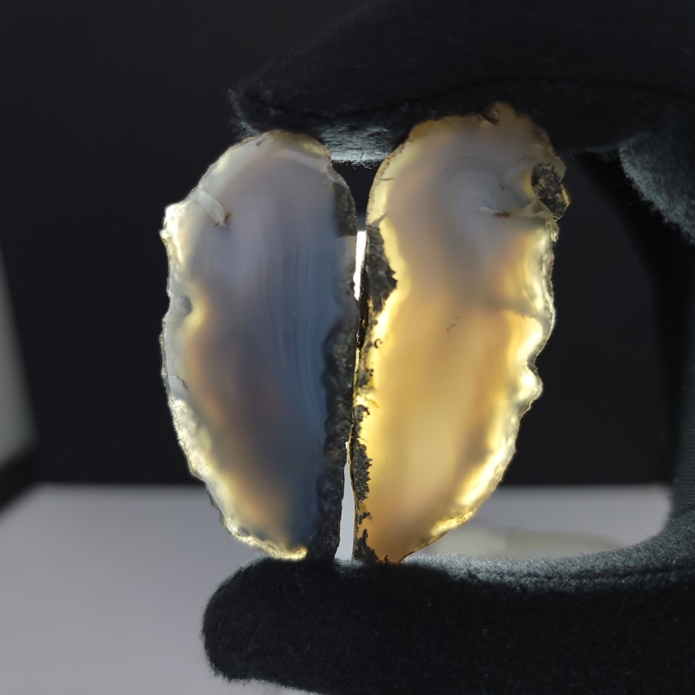Blue Agate. Sliced and Polished. 57g