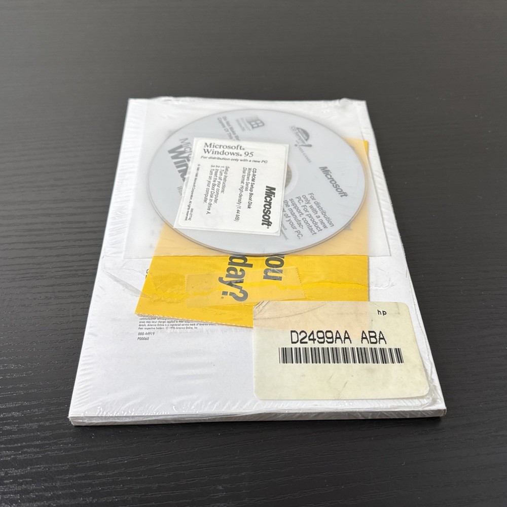 OEM Microsoft Windows 95 CD & Plus! USB Micron with Certificate of Authenticity