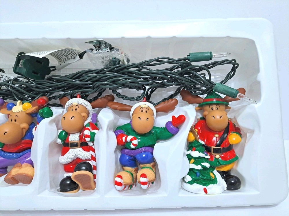 Santas Best Moose String Light Set 10 Lights 7619 Christmas Tree Ornaments