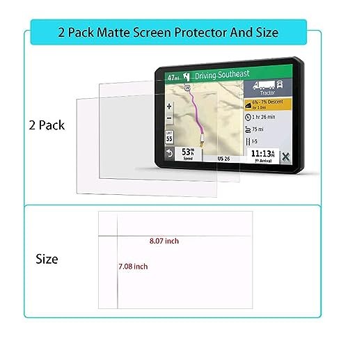 2 Pack Universal Trimmable Matte Screen Protector for All Smart Navigation,