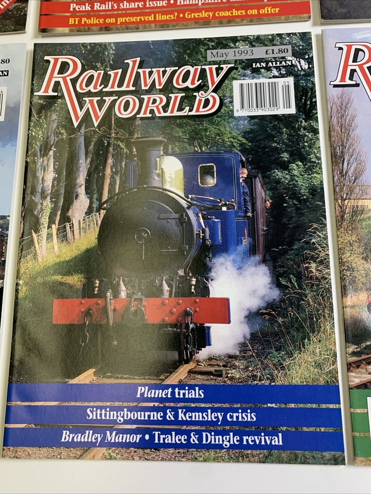 Railway World Magazine 1993 Complete - 12 Very Good Condition Issues. Unbound
