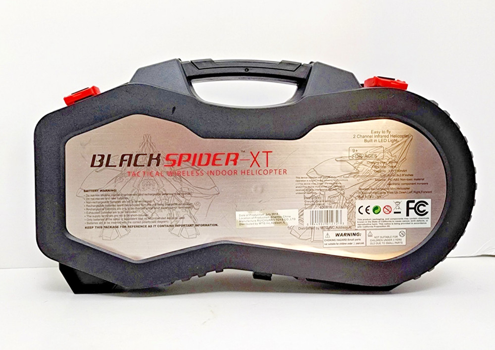 Black Spider XT Tactical Wireless Indoor RC Infrared Helicopter RTF Untested
