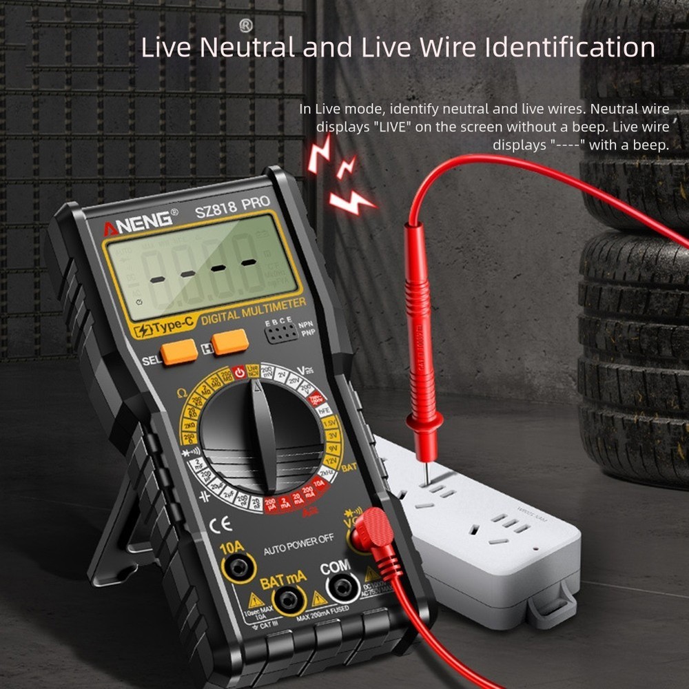 Professional Use SZ818 PRO Digital Multimeter AC DC Voltage and Current Tester