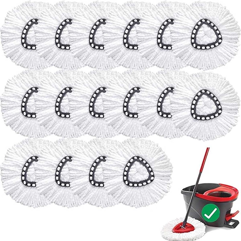 2-16 Pack Spin Mop Replacement Head Mop Refill For Ocedar Triangle Swivel Mops