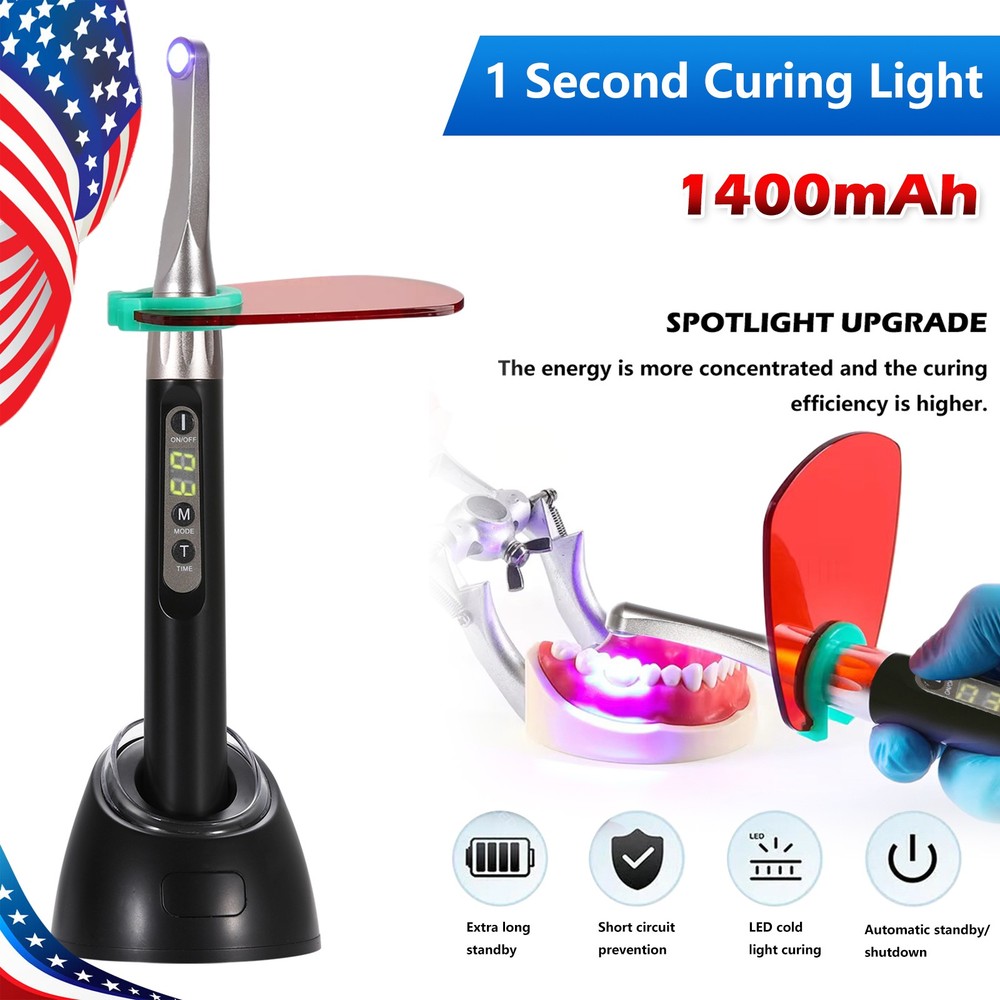 Dental Wireless ILED II Curing Light Lamp 1 Second Curing 2500mw/c㎡