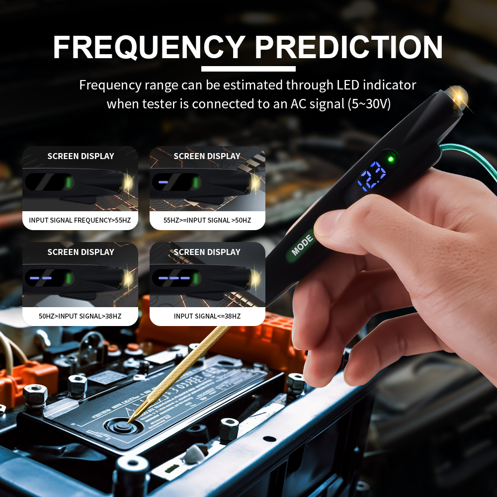 Car LCD Digital Electric Voltage Tester Pen Power Probe Testing Diagnostic Tool