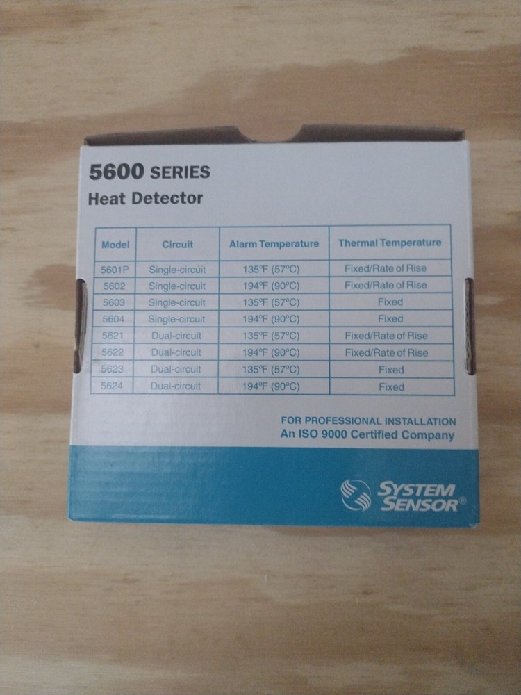 SYSTEM SENSOR 5600 SERIES HEAT DETECTOR