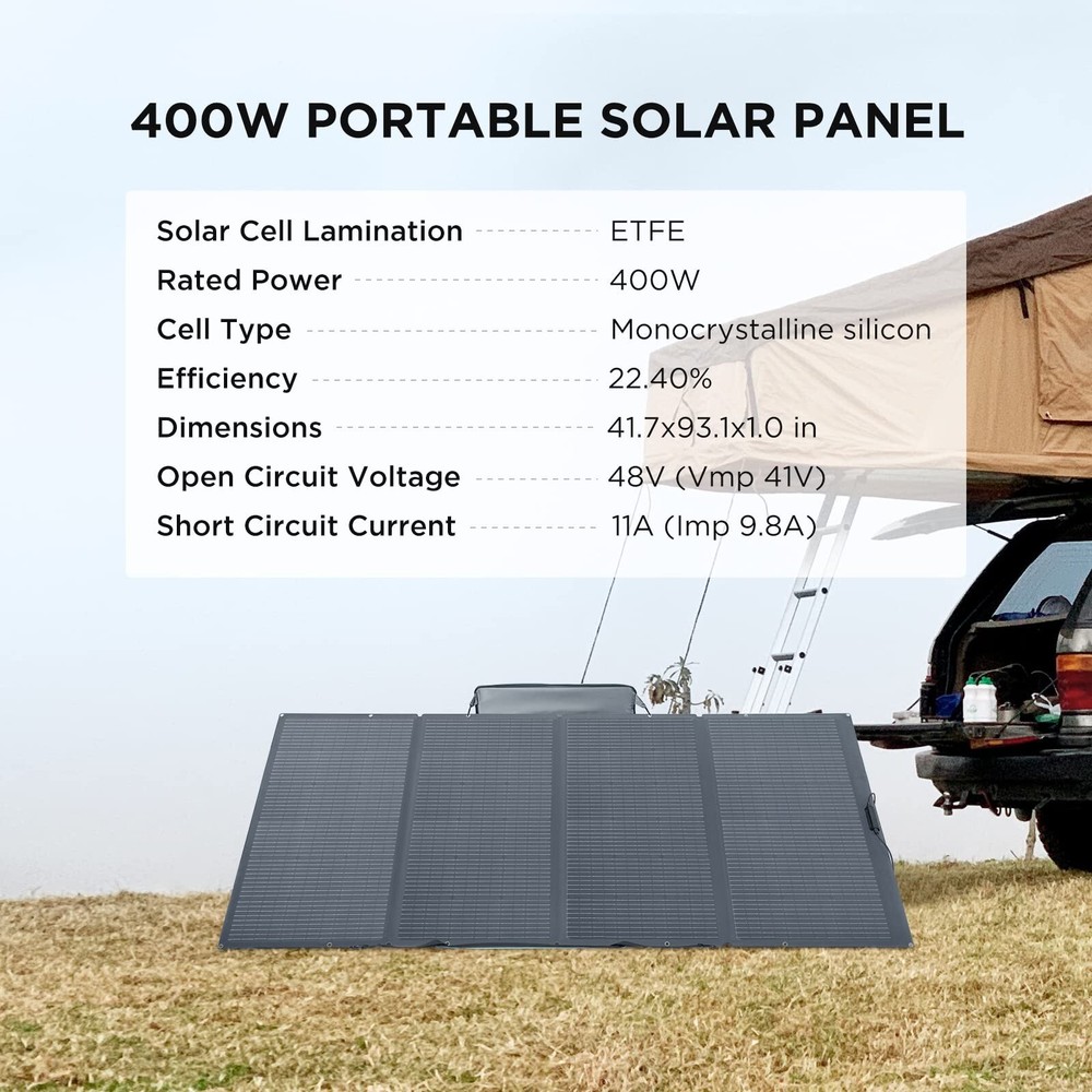 EcoFlow 400W Solar Panel Kit Self-supporting Waterproof Certified Refurbished