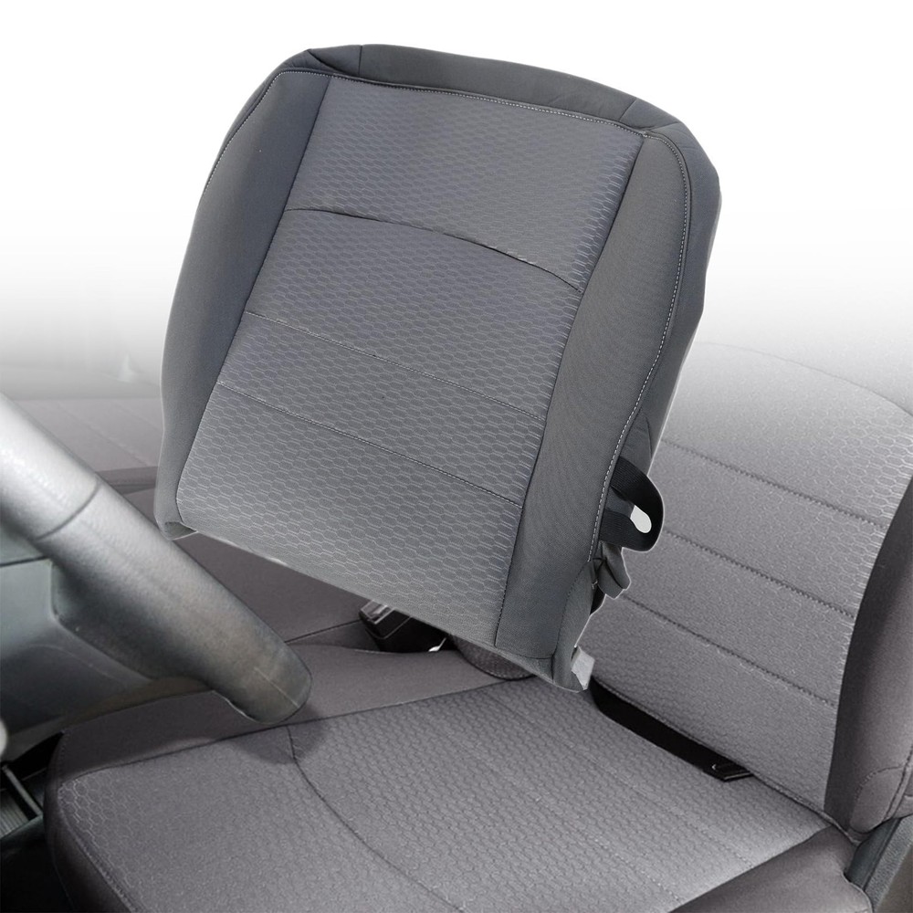 Gray Cloth Driver Side Bottom Replacement Seat Cover Compatible with Grey