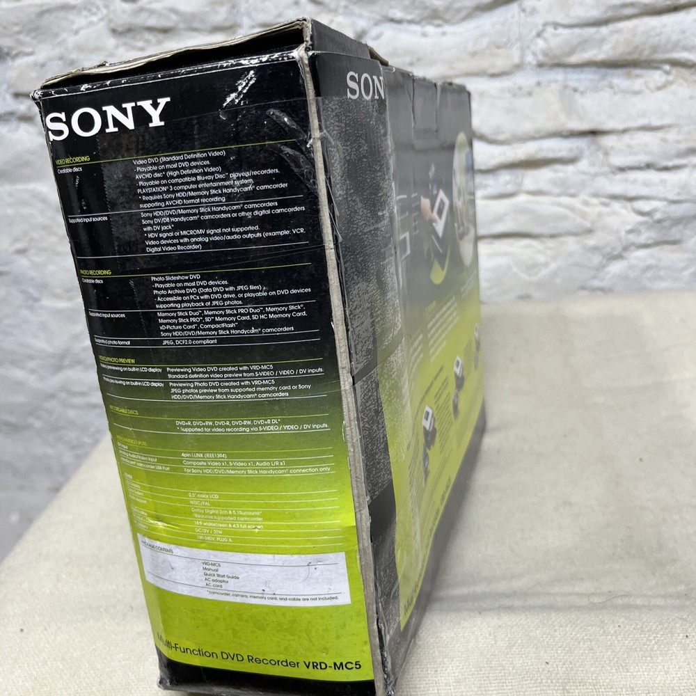 Sony DVD Recorder VRD-MC5 Multi-Function Bundle DVD-R Tested