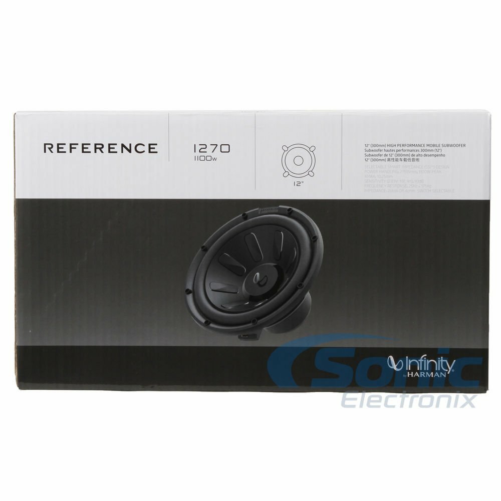 Infinity REF1270 Reference Series 275W Single 2 or 4 Ohm 12" Car Subwoofer