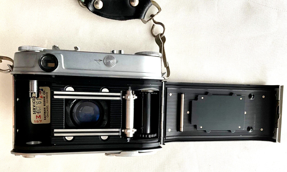 Vtg Kodak Retina IIIc Rangefinder 35mm Black Camera +strap+Case Germany Work
