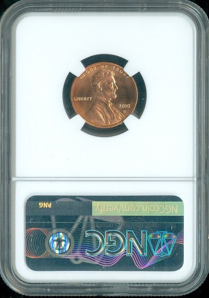 2010-D Lincoln Cent NGC MS66 RD Quality