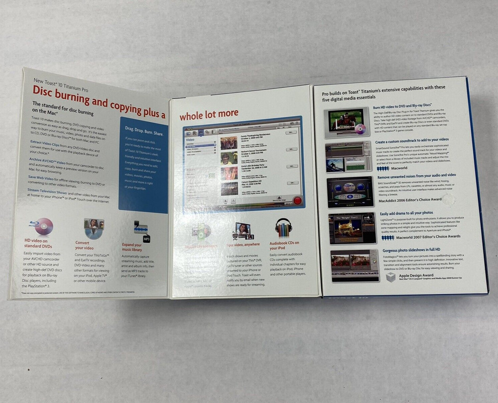 Open Box Roxio Toast 10 Titanium Pro For Mac