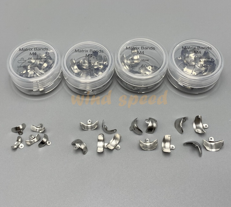 1BOX Dental Sectional Matrix System Contoured Metal Matrices Refill Matrix Bands