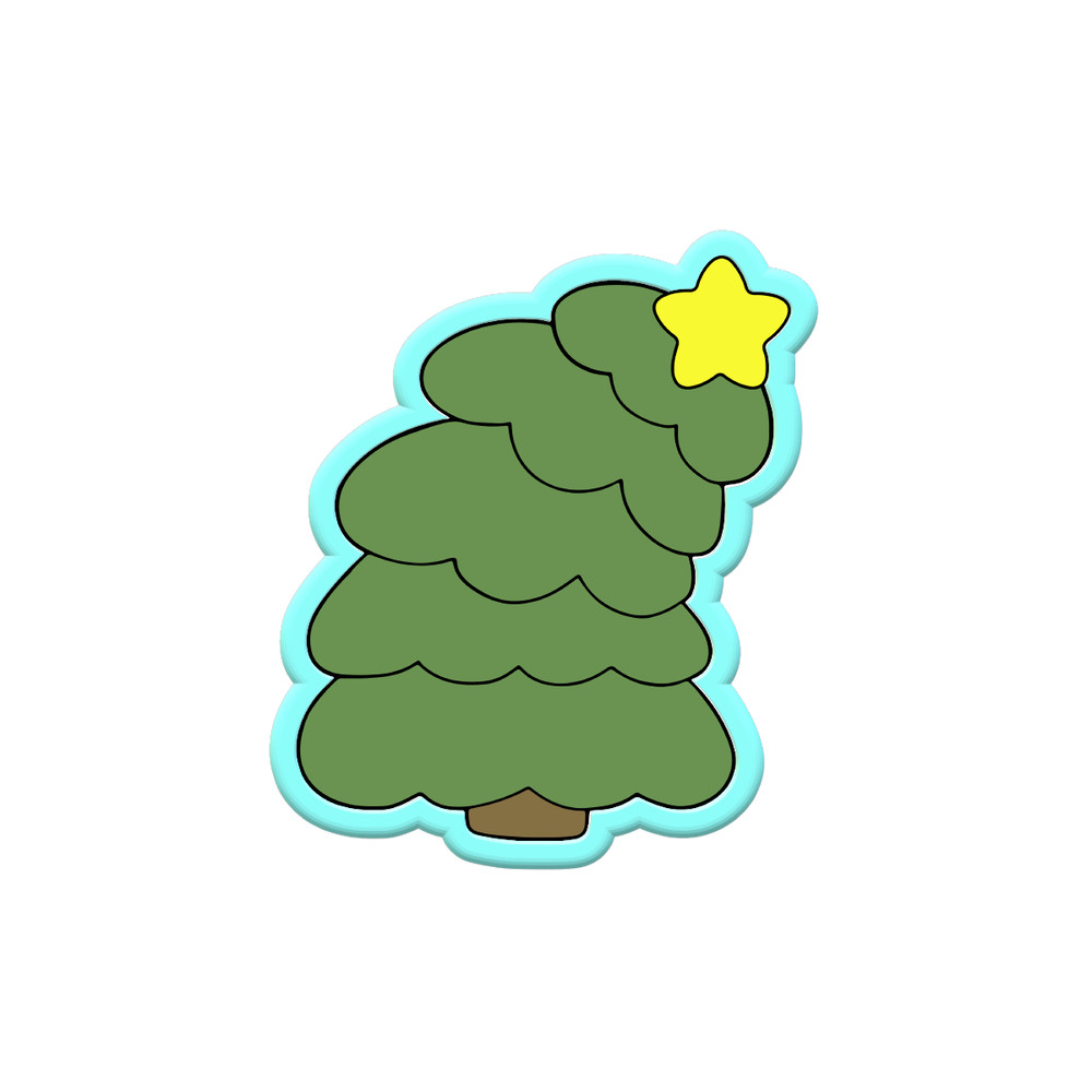 Leaning Christmas Tree Cookie Cutters