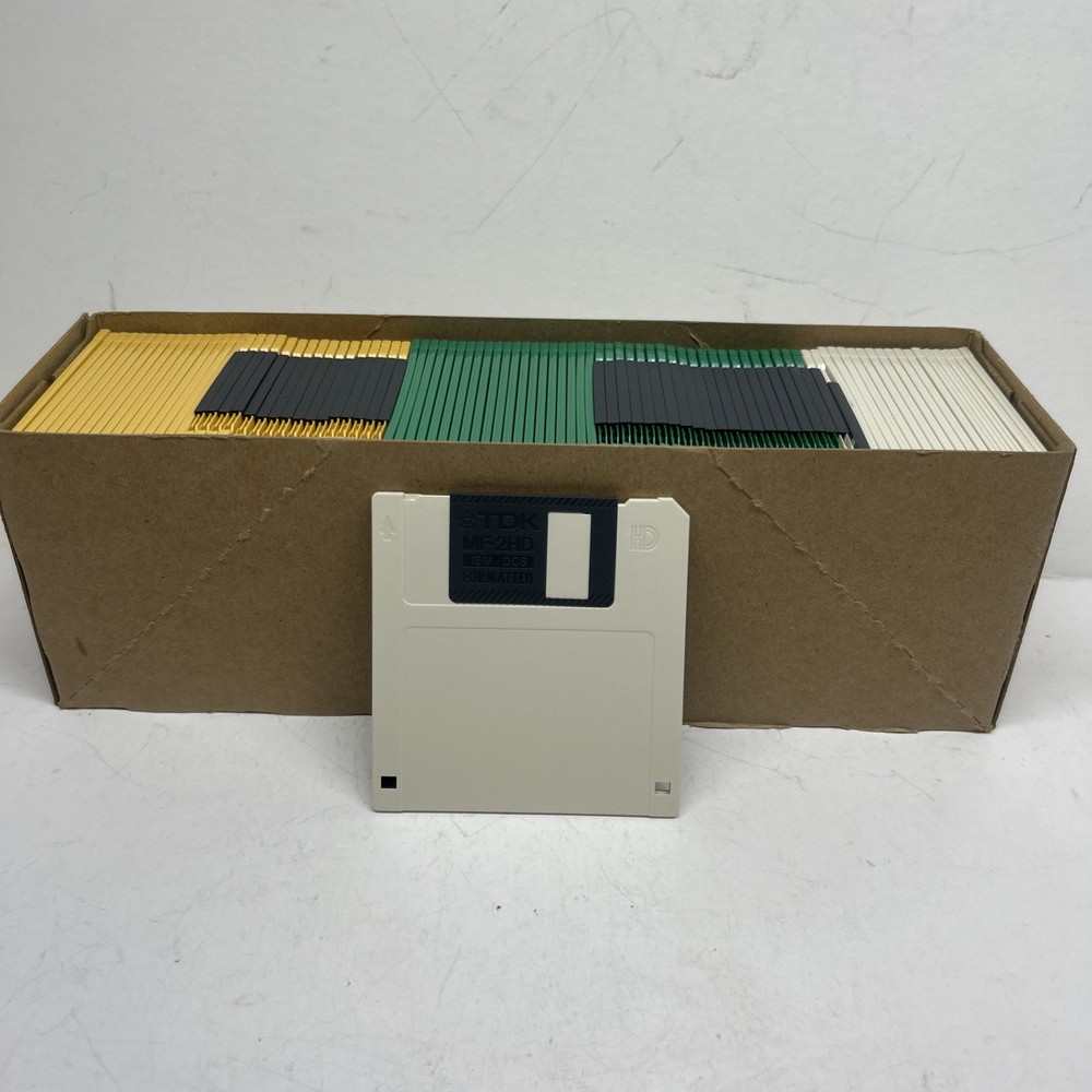 90 TDK Floppy 2HD IBM Formatted 3.5 Floppy Disk Diskettes