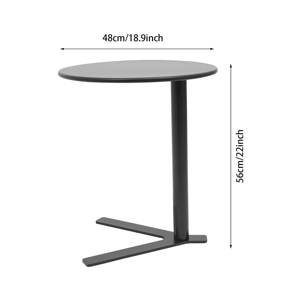 Round Side Table with Y-shaped Base, Side Table for Small Spaces,Couch End Table