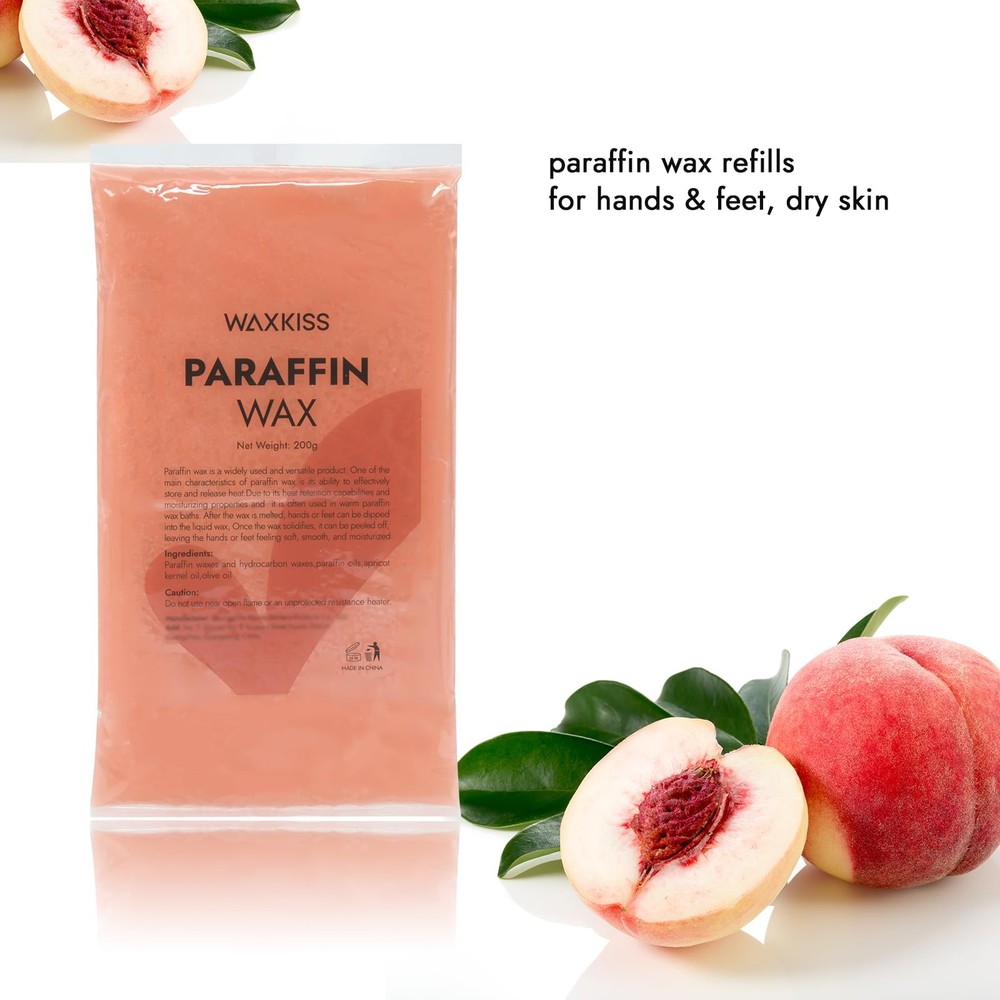 Paraffin Wax Refill for Hands & Feet 6 Pack Moisturizing Peach Scent