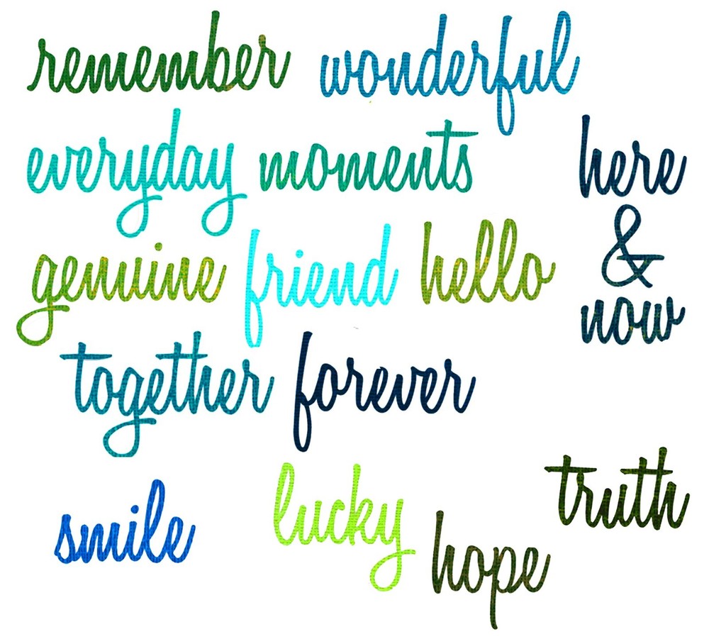 Sizzix Thinlits Friendship Words: Script 16PK set #660225 Retail $22.99 T. Holtz