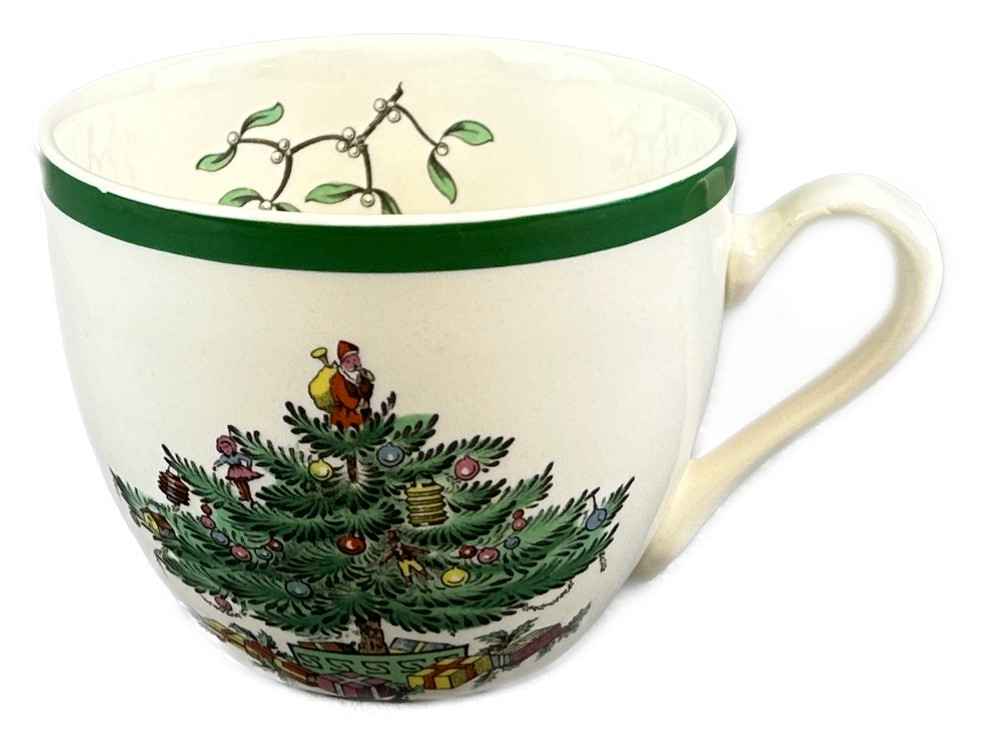 Spode Christmas Tree Cup Coffee Tea England VTG