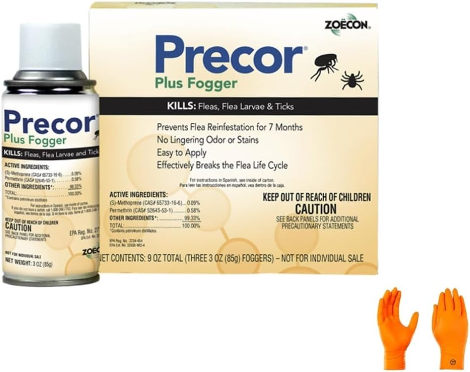 Precor Plus Fogger with IGR - 3 x 3 oz cans Flea Control
