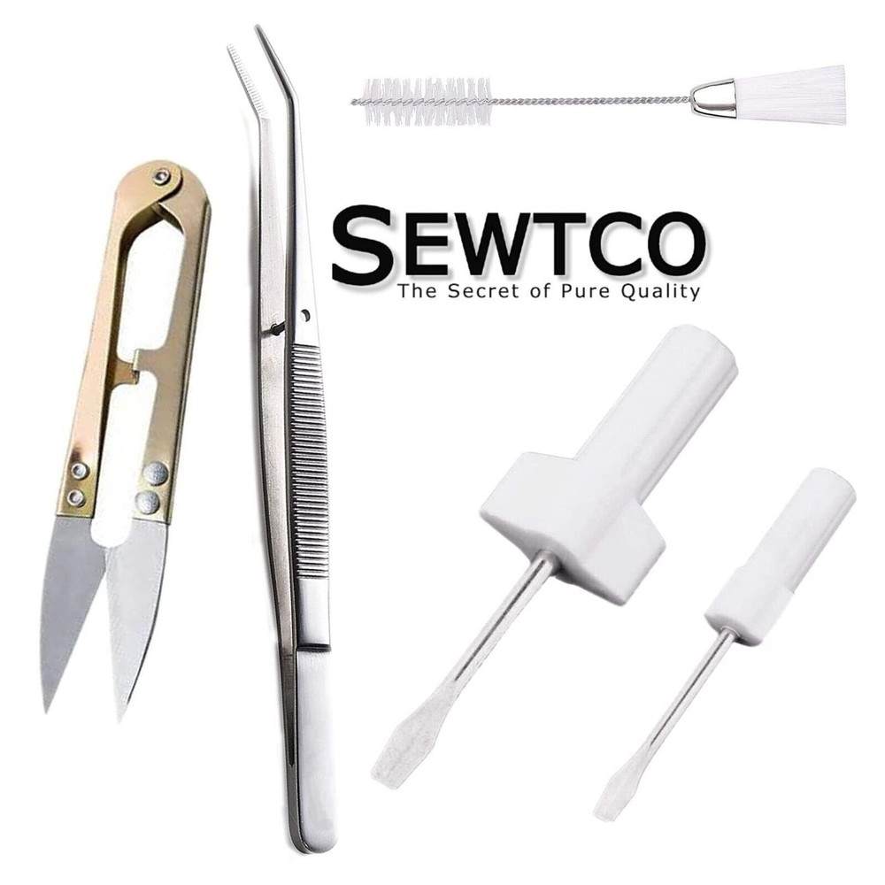 Sewing Machine Overlock & Serger Thread Service Kit - tweezer Screwdrivers...
