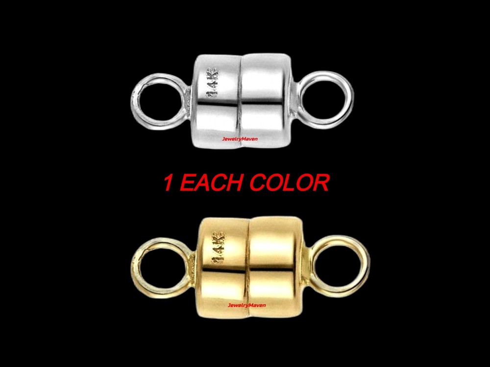 4.5mm 14k MAGNETIC CLASP TINY Converter Extender Solid Yellow White Gold 1 EACH