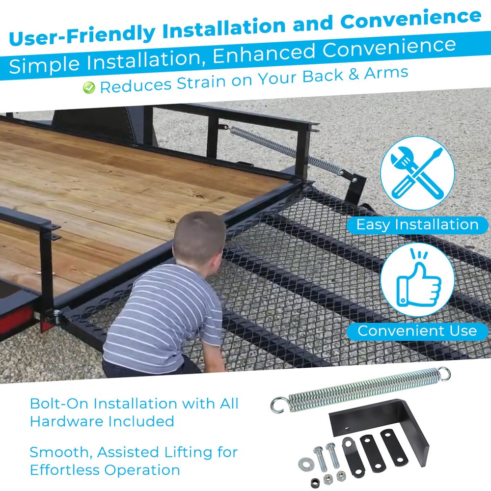 Right Trailer Tail For most utility & trailer tailgates Gate Spring Lift Assist