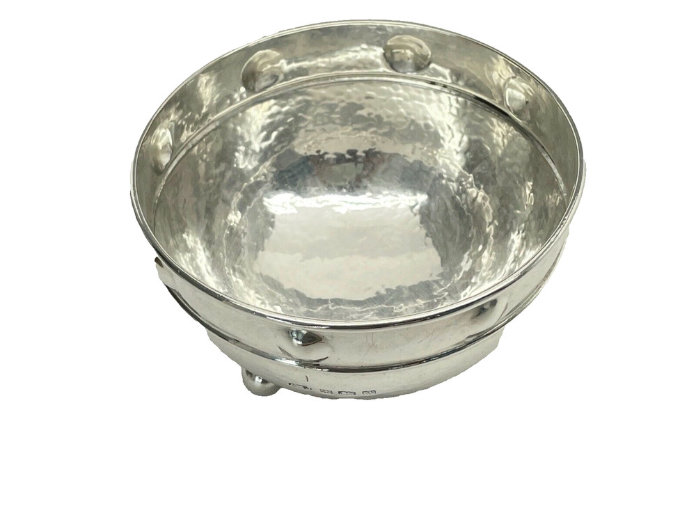 A.E.JONES 1912 SILVER ARTS & CRAFTS BOWL  ANTIQUE