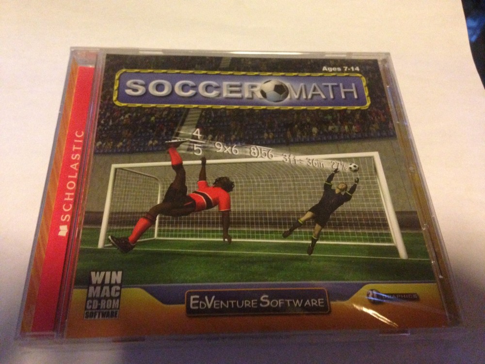 New Sealed Soccer Math Age 7-14 School Cd-rom