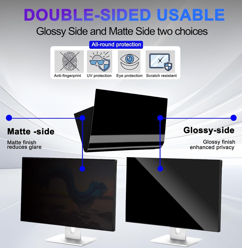 [2 Pack] 32 Inch Computer Privacy Screen for 16:9 Aspect Ratio Widescreen Mon...