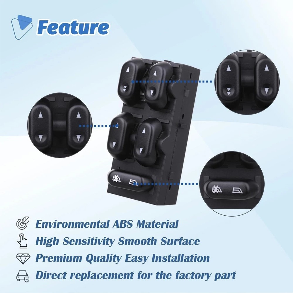 Power Window Control Switch Master Door Button For 2003-2008 Ford Crown Victoria