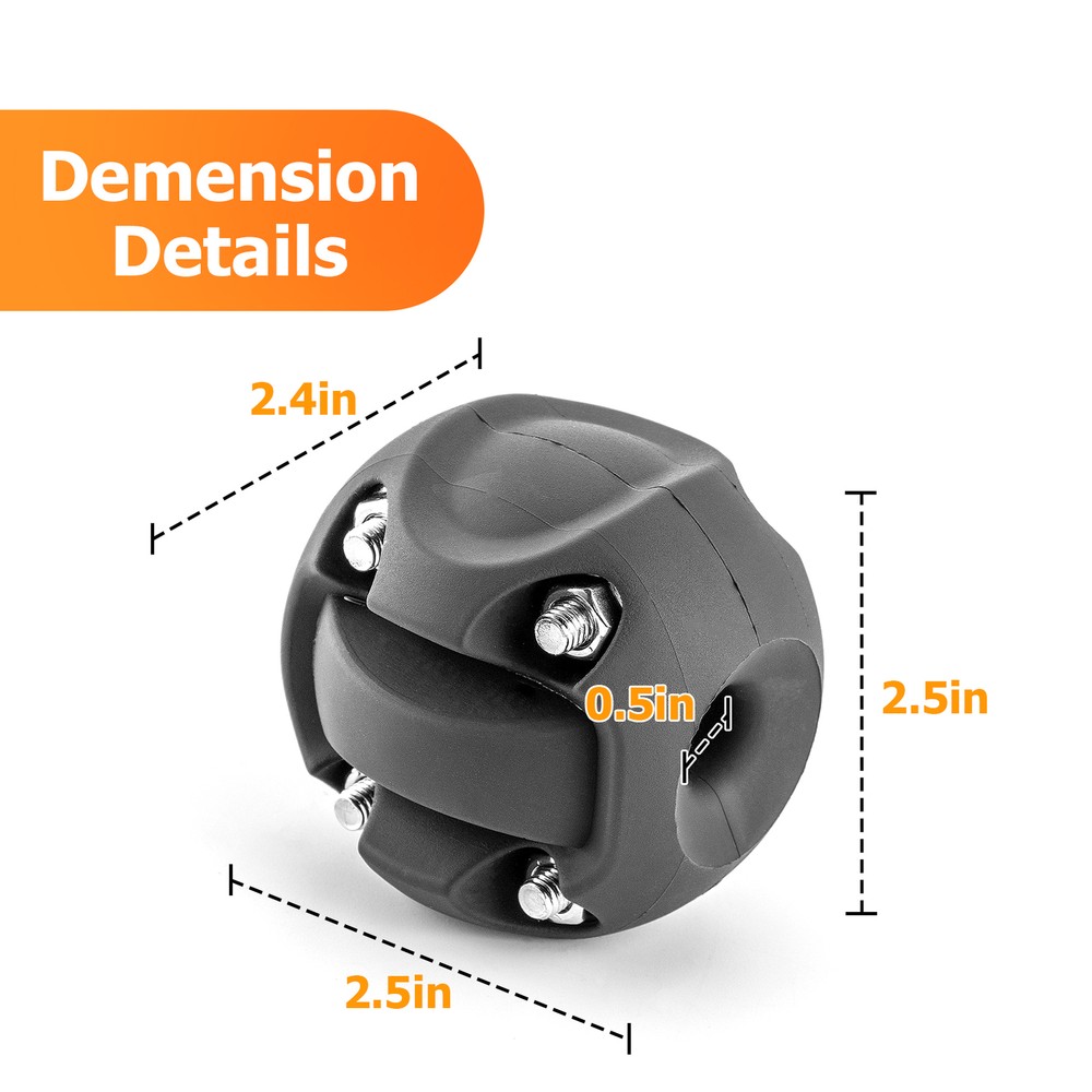 2PACK For ATV UTV SUV ORV Winch Synthetic Rope Split Cable Hook Stopper Rubber