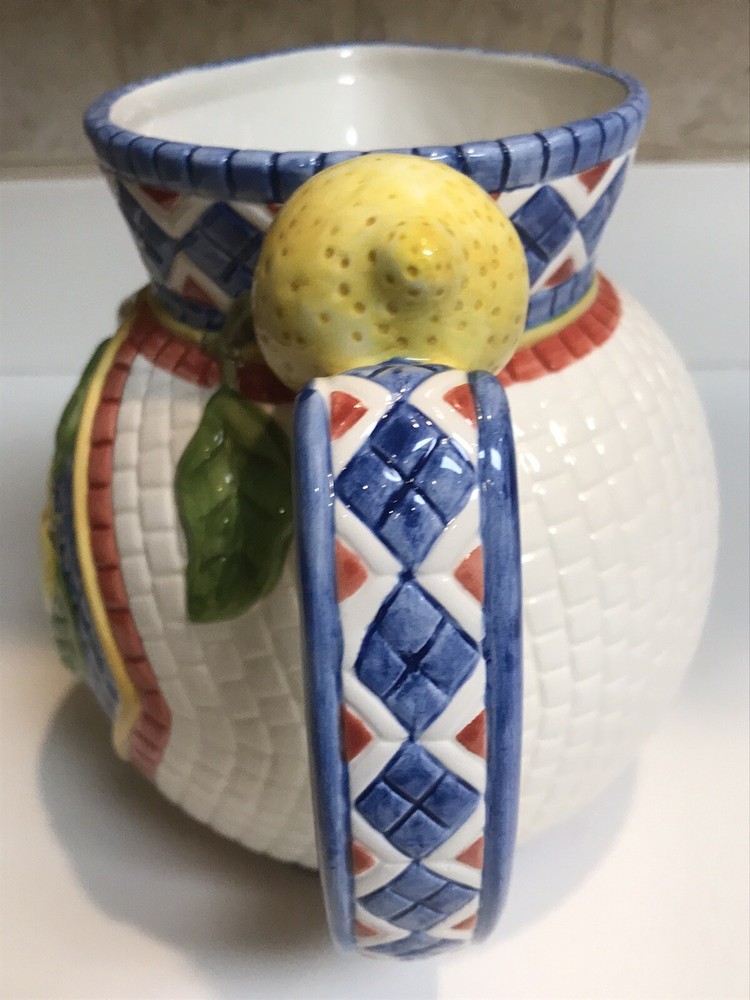 Clay Art Mosaic Lemon Pitcher