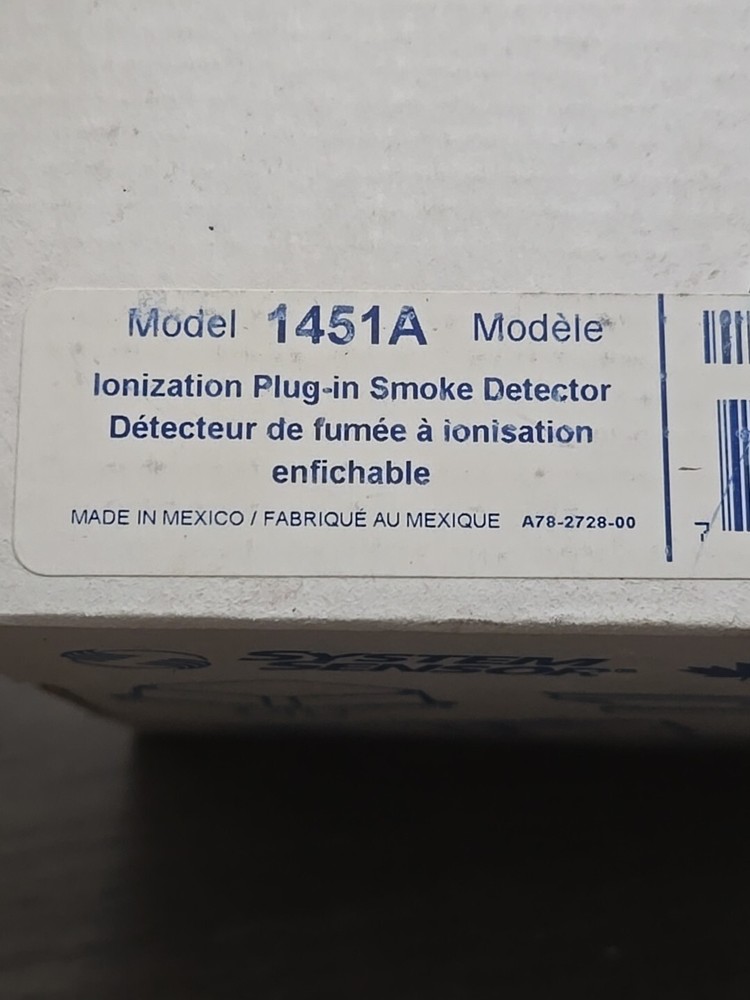 System Sensor ionization Plug-in Smoke Detector Model 1451A