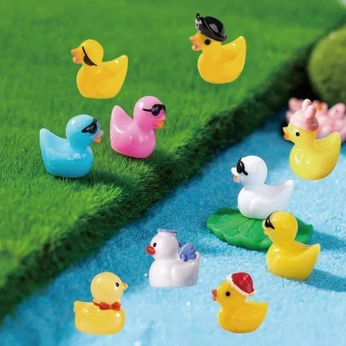 60 Pcs Multicolor Mini Resin Ducks, Tiny Ducks to Hide, Little Ducks...