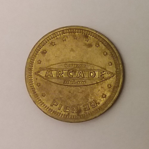 Riptide Arcade Pier 39 San Francisco, CA Game Token 22mm