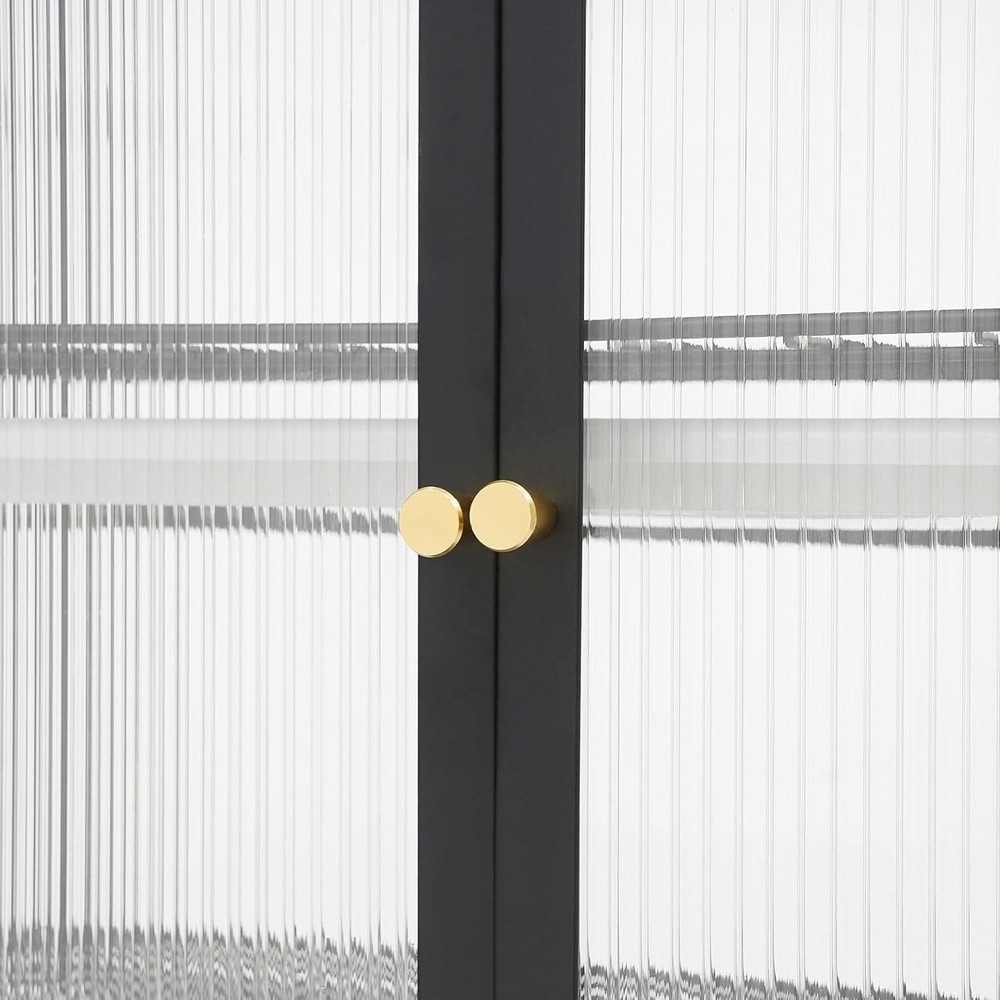 Heavy Duty 3 Tier Kitchen Storage Rack w/ Extractable Draining Trays &Door