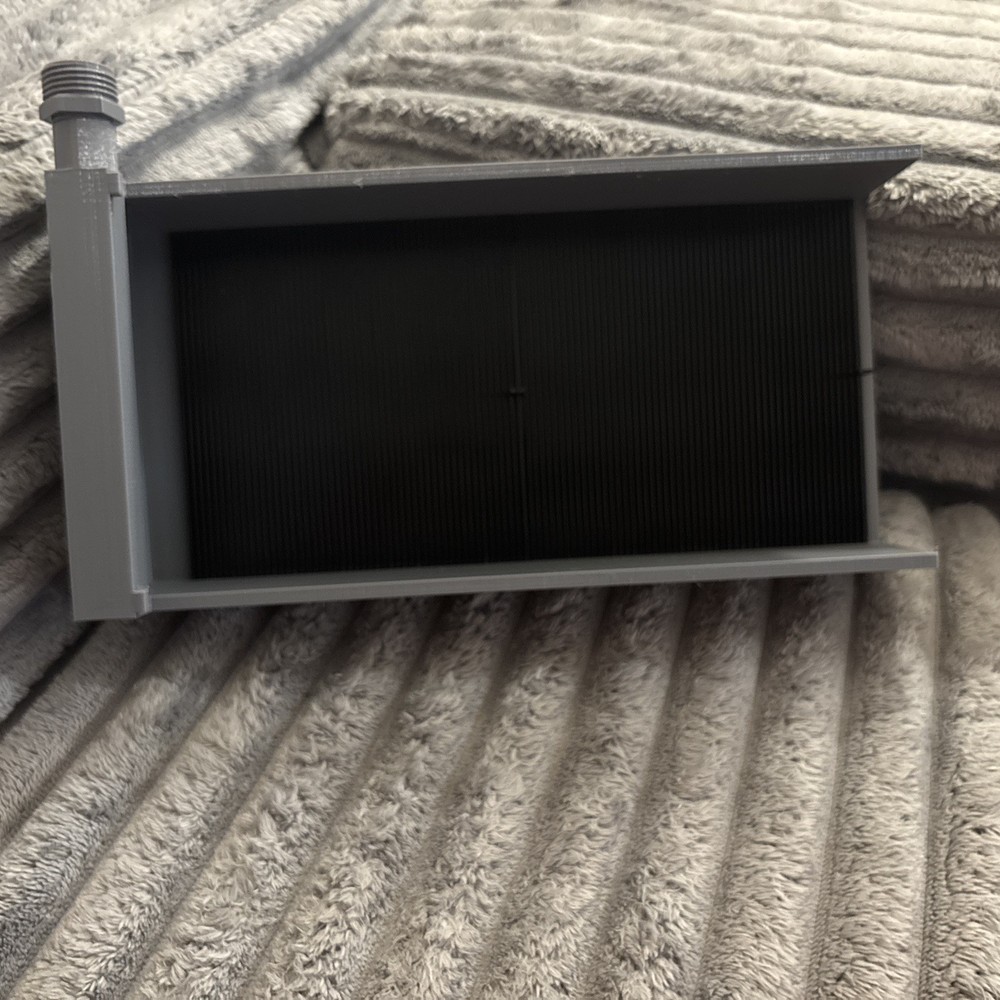 Easy flow gold sluice box for prospecting solid gold catching plates (gray
