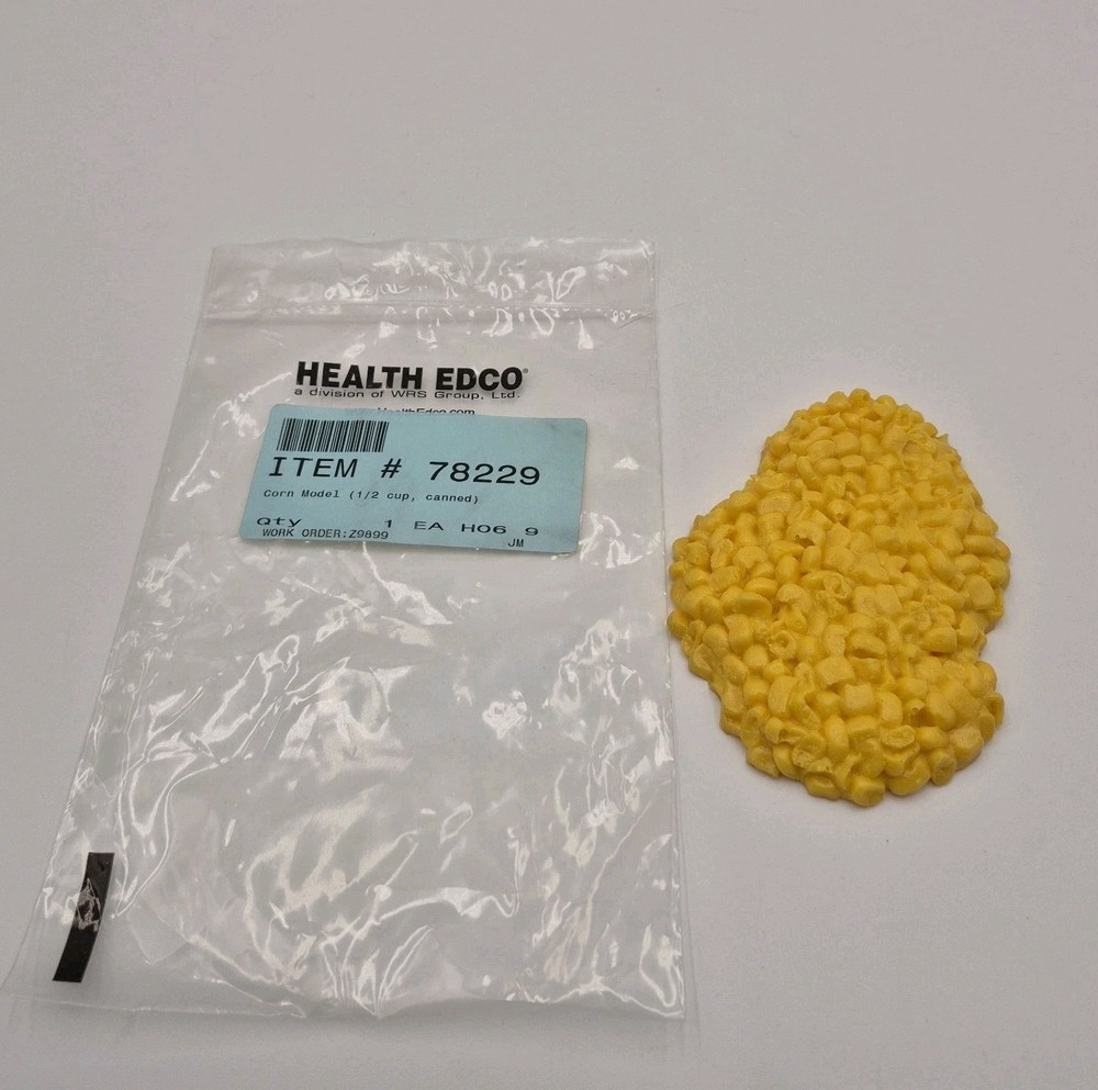 Health Edco Corn Food Model 1/2 Cup Portion Control Nutrition Teaching Display