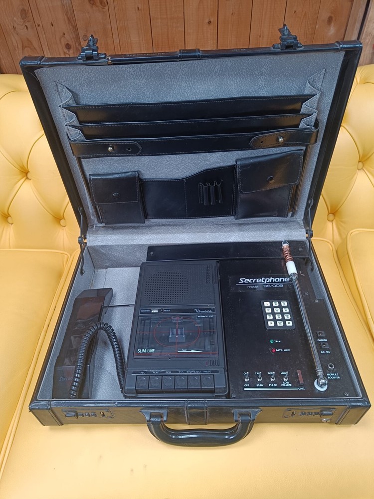 Briefcase with secret phone