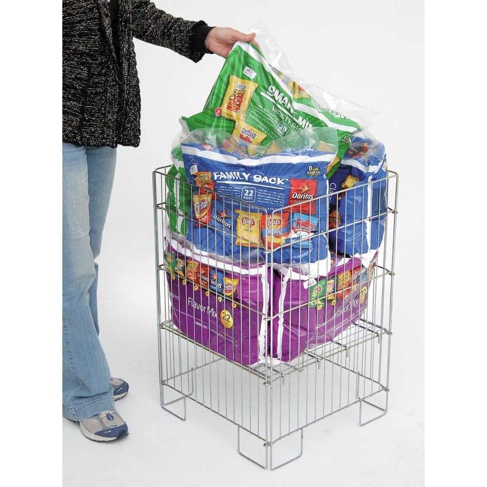 HUBERT Dump Bin Impulse Merchanding Rack Compact Adjustable 18 x 18 x 28